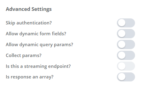 Advanced Settings