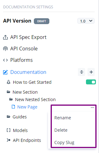 APIMatic Portal Editor Copy Slug
